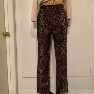 Retro Leopard Print Pants